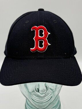 New Era 9FORTYBoston Red Sox Hat OSFM Adjustable Strapback Cap MLB Black Blue